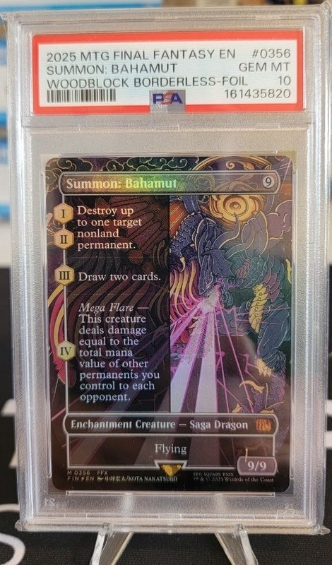 MTG PSA 10 Summon: Bahamut (Borderless) Final Fantasy Foil 0356 M
