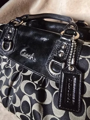 COACH Ashleyシグネチャーサテンサッチェル 2WAY ショルダーバッグ Coach Ashley Signature Sateen Satchel for sale | eBay
