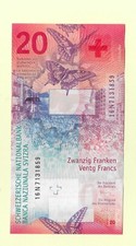SWITZERLAND - 20 Franken 2016  -UNC