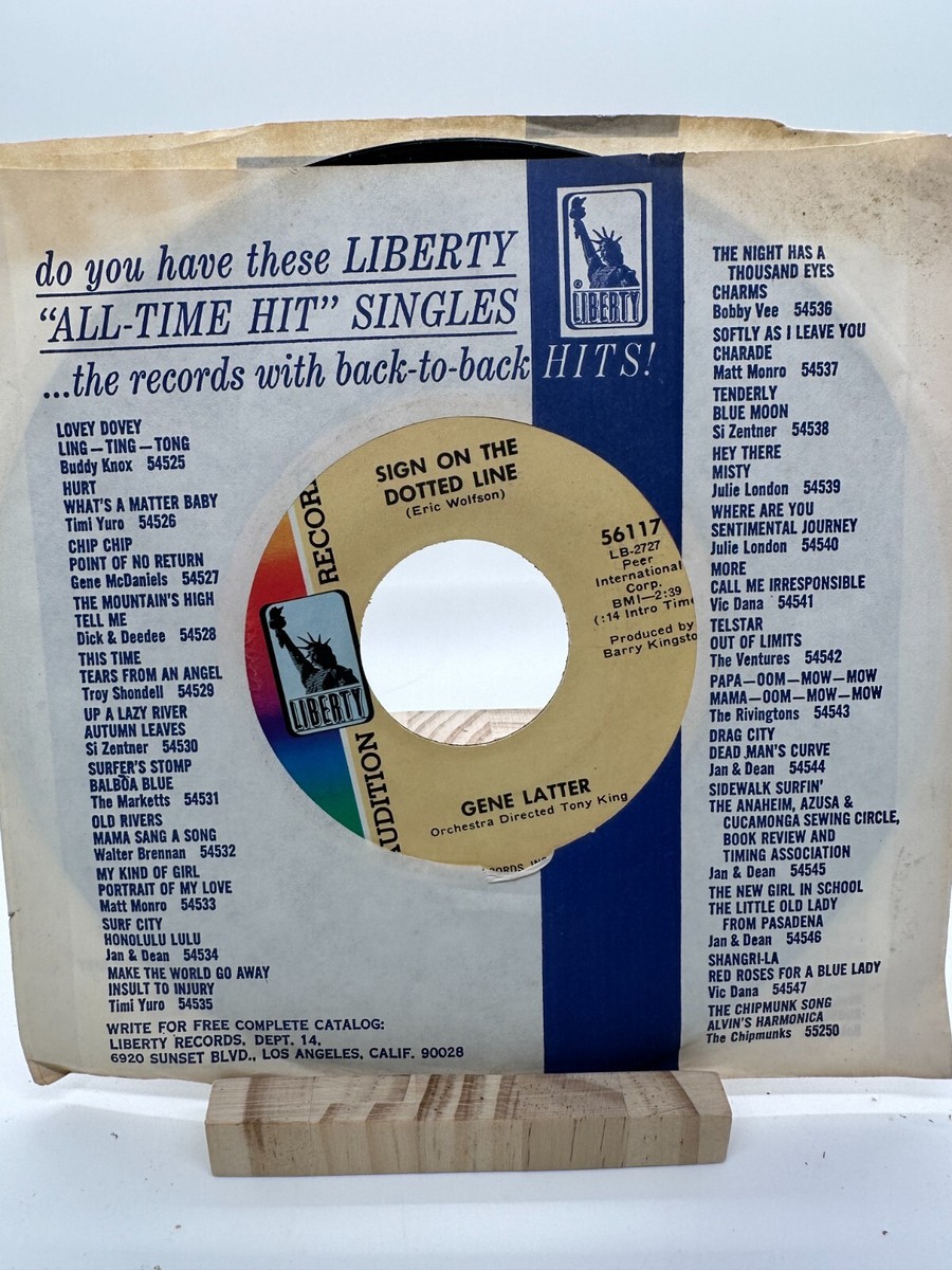 GENE LATTER I Love You / Sign On The Dotted Line LIBERTY 56117