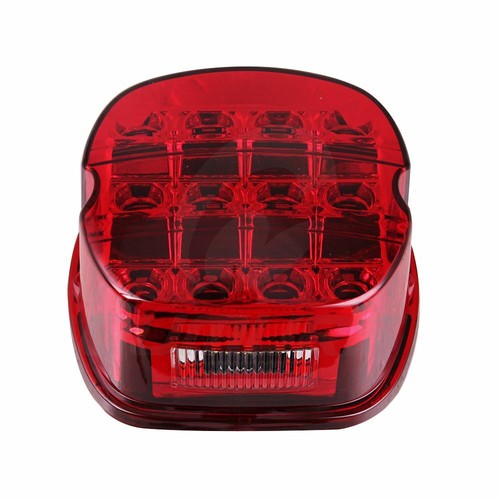 Lente roja luz trasera de freno de motocicleta para Harley Dyna Softail Sportster 883 1200 - Imagen 10 de 12