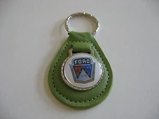 1940's 1950's 1960's FORD CREST EMBLEM LOGO VINTAGE KEYCHAIN KEYRING NEW GREEN