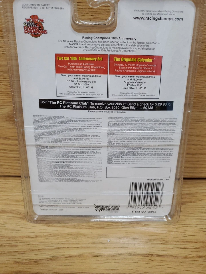 Racing Champions Nascar 1999 cromo dorado Bruce Lee Exide #99 Jeff Burton Foto 4 de 4