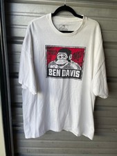 Ben Davis White Graphic Logo T-Shirt Workwear Monkey Men's Size 3XL 100 Cotton