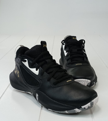 Under Armour Lockdown 6 Black 3025617-003 Basketball Sneakers Size 6.5 Y EUC