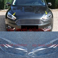 Para Ford Focus 2015-2017 Un par de lentes de faros cubierta transparente sellador pegamento