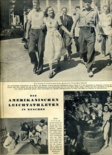 The American Leichtatleten in Munich newspaper clipping 1938