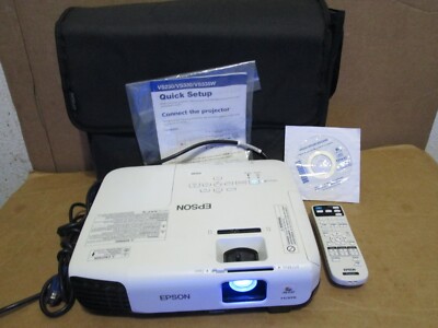 Epson VS230 3LCD Projector With Remote Control +Manual CD+Carrying Case+596 LH