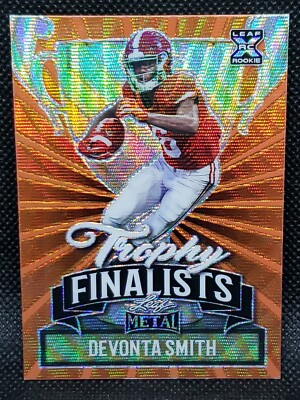 2021 Leaf Metal Trophy Finalists Devonta Smith Orange RC 4/4! TF-01