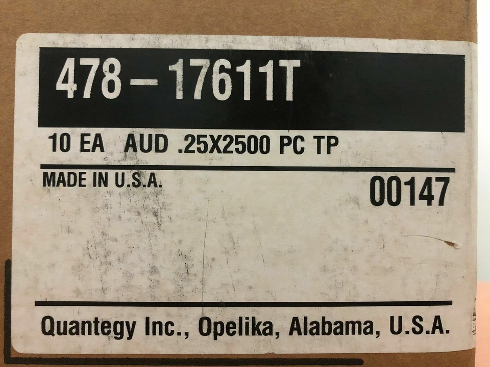 Lote de 10 Quantegy 478-17611T Sellados de Fábrica Carrete a Carrete Panqueque 1/4" 2500FT Foto 2 de 4