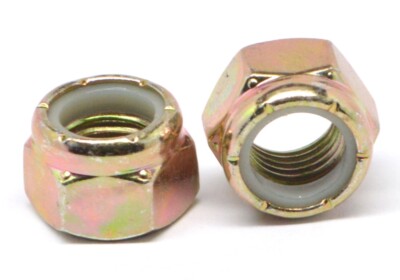 1/4''-20 Coarse Gr C Nyloc (Nylon Insert Locknut) NE Standard Yel Zinc