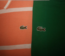   Lot 2 Lacoste Mens Short Sleeve Polo Shirts Euro Size 4 S Small 1 NWOT