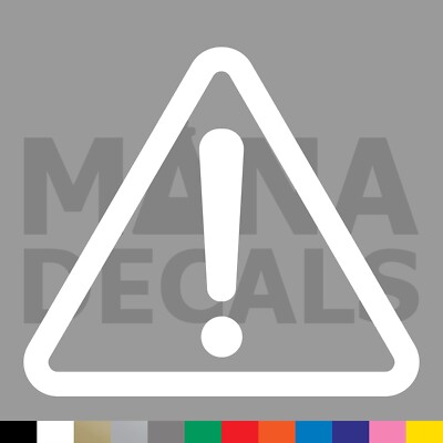 Caution Symbol Vinyl Die Cut Decal Sticker - Hazard Danger Warning Safety Sign