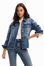 Desigual Savanha Denim Floral Embroidery Jacket 23wwed02