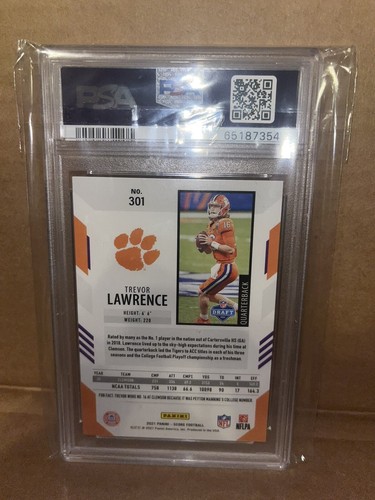 2021 Score * 094/225 * Trevor Lawrence * PSA 10 GEM MINT #301 RC Jags DOTS GOLD - Picture 3 of 3