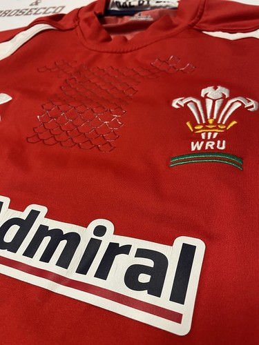 Welsh Rugby Union Under Armour Jersey Admiral Loose Fit calcio & prosecco - Foto 5 di 8