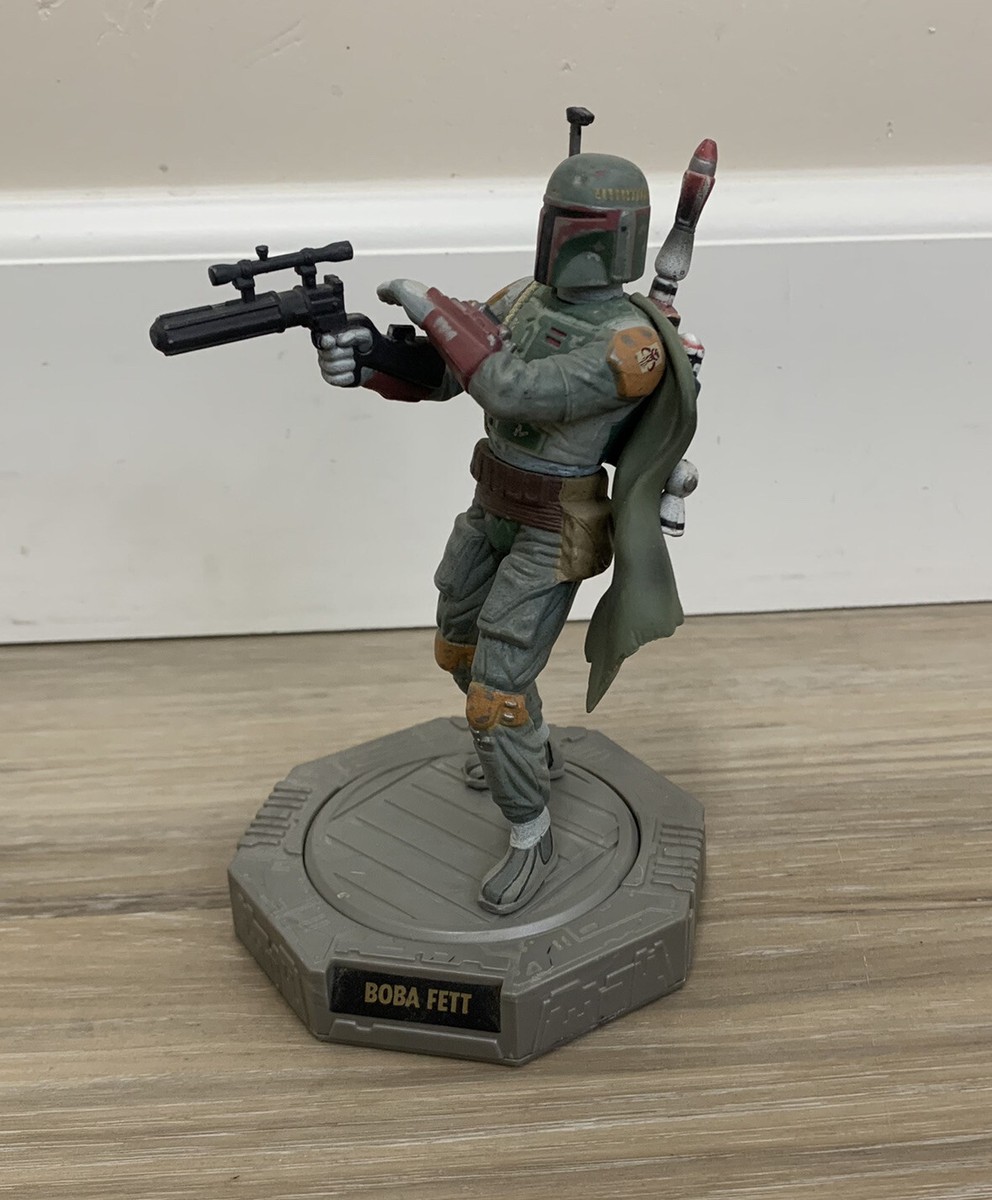 1998 HASBRO STAR WARS LUCAS FILM BOBA FETT W/ROTATING BASE (EUC