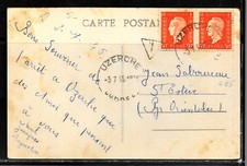 A117 - MARIANNE DE DULAC PAIRE N° 685 SUR CP TAXEE DE UZERCHE DU 03/07/45