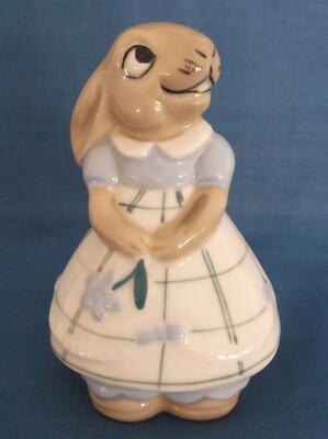VINTAGE ROYAL DUX HASE OSTERHASE BÖHMEN PORZELLAN FIGUR ORIGINAL ETIKETT
