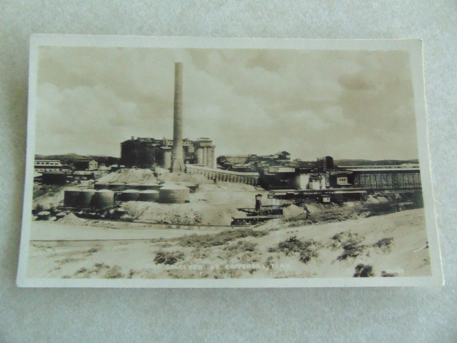E881 Postcard RPPC The Smelter at Copper Mill Copperhill TN Tennessee