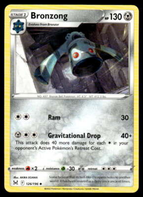 SWSH11: Lost Origin #126/196 Bronzong NM-MT ID: 37888