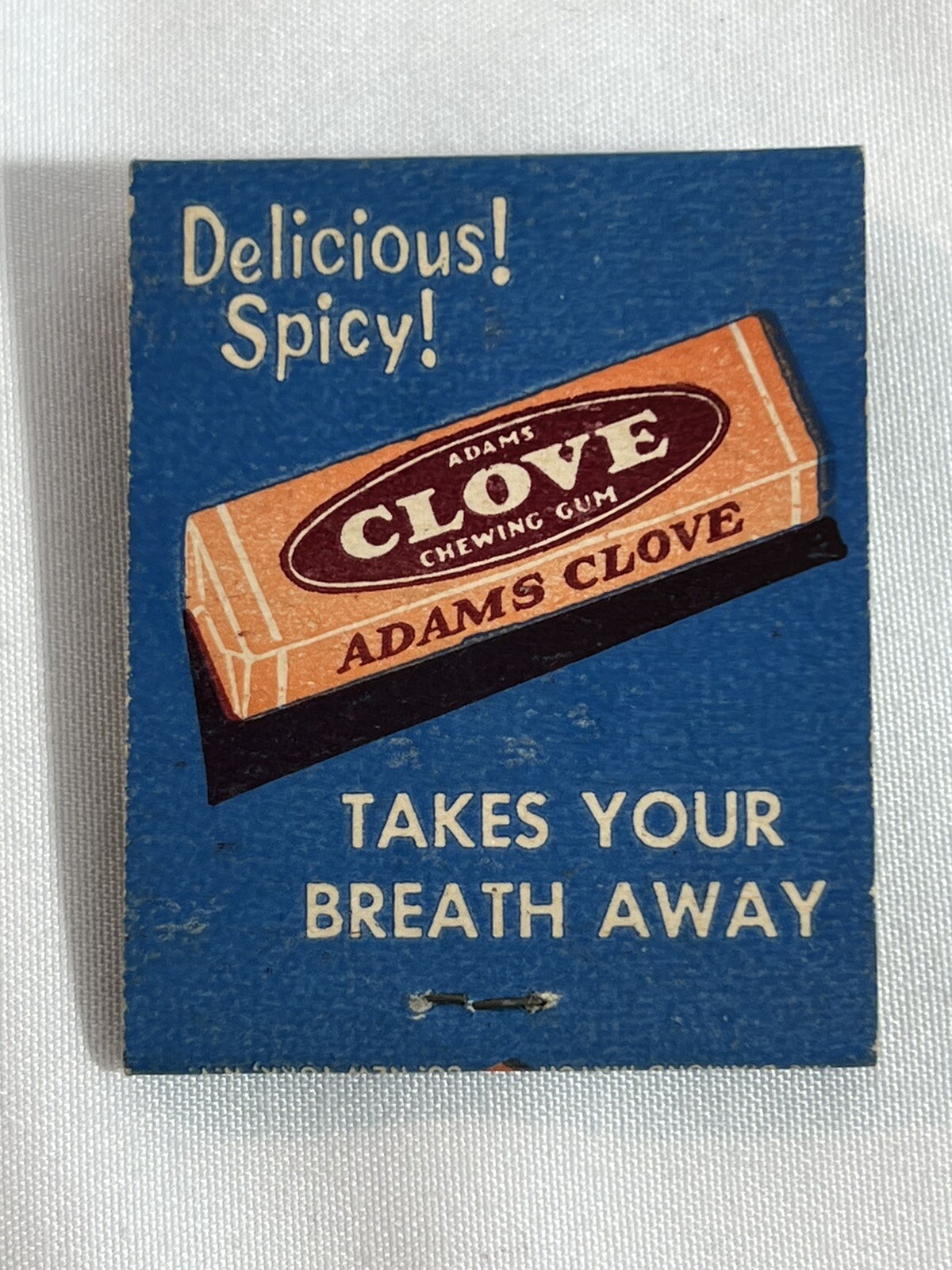 Genuine Full Vintage Adams Clove Chewing Gum Advertising Logo Matchbook