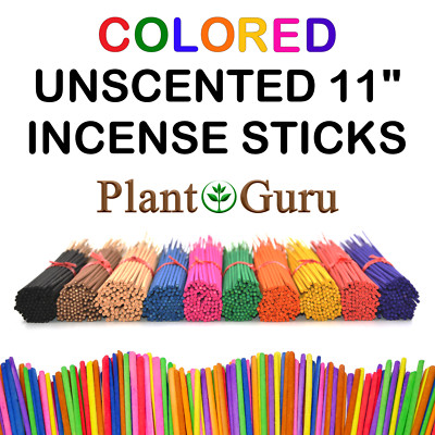 COLORED Unscented Incense Sticks 11'' Bulk Wholesale - Natural Joss Punk Blanks