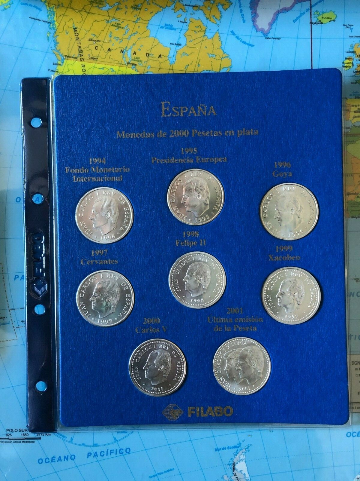 Colección ÚLTIMAS PESETAS en PLATA de ESPAÑA (LAST SPAIN 1/2 Oz SILVER COIN) 