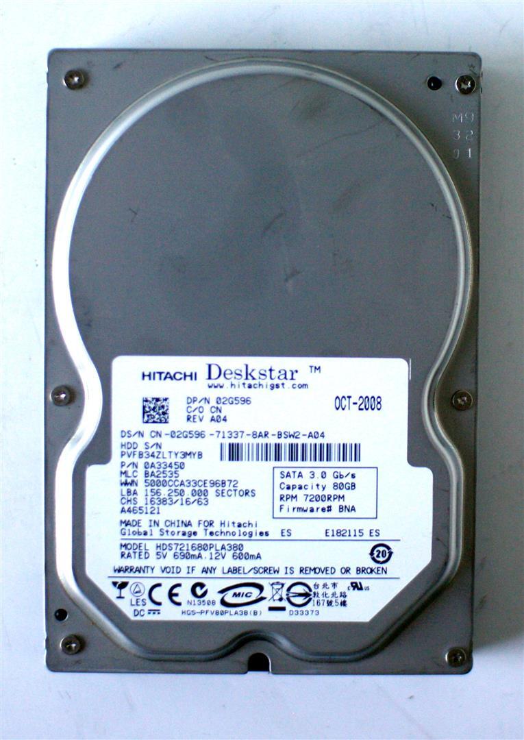 Hitachi HDP725016GLAT80 160GB ４個 Hitachi HDP725016GLA380 160Gb 7200RPM 3.5