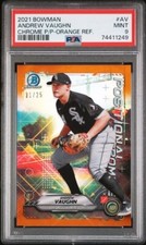 2021 Bowman Chrome ANDREW VAUGHN Orange Positional Promise Insert /25 PSA 9 Mint
