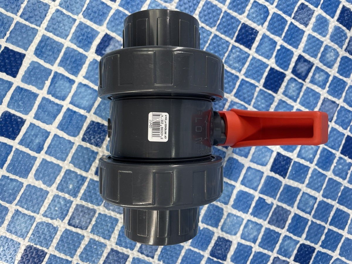 Wp Cone Valve PROFEC GREY PVC DOUBLE UNION 50mm BALL VALVE ANTIBLOCK ...