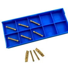 10pcs MGMN200-G Tin Coated Carbide Grooving Inserts 2mm Wide Grooving Carbide