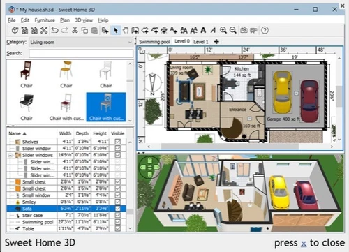 3D CAD designer Design App Software Floor Planner studio for windows