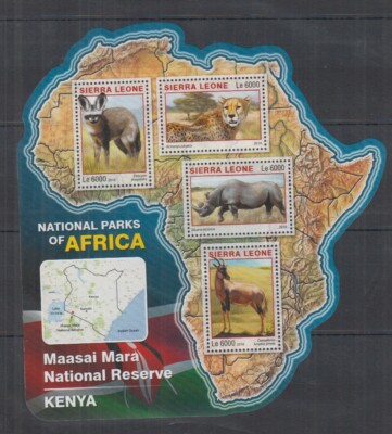 A588. Sierra Leone - MNH - 2016 - Fauna - Wild Animals - Parks Maasai ...