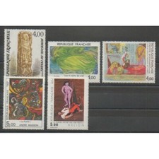 France - Poste - 1984 - No 2299/2301 - 2342/2343 - Peinture