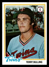 1978 Topps Terry Bulling RC Rookie Twins #432 EX Vintage