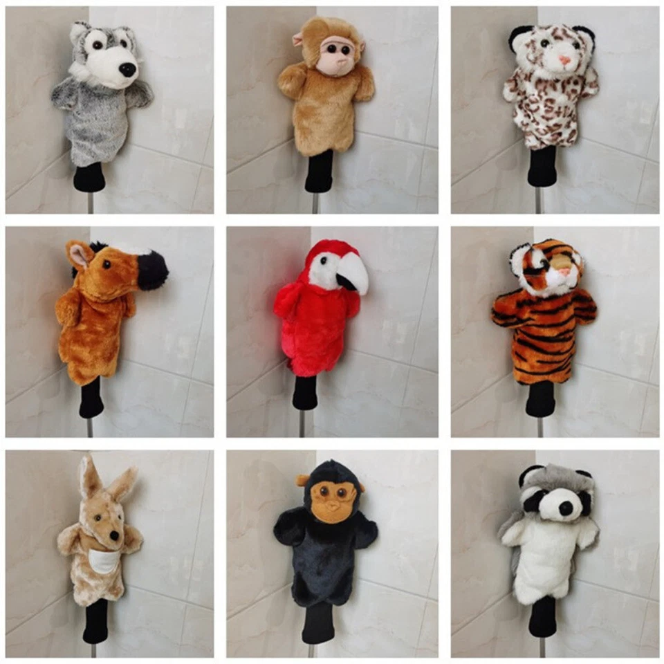Animal Golf Head Cover Plush Fairway Woods Hybrid Utility Wood Headcover Club - Image 3 of 4