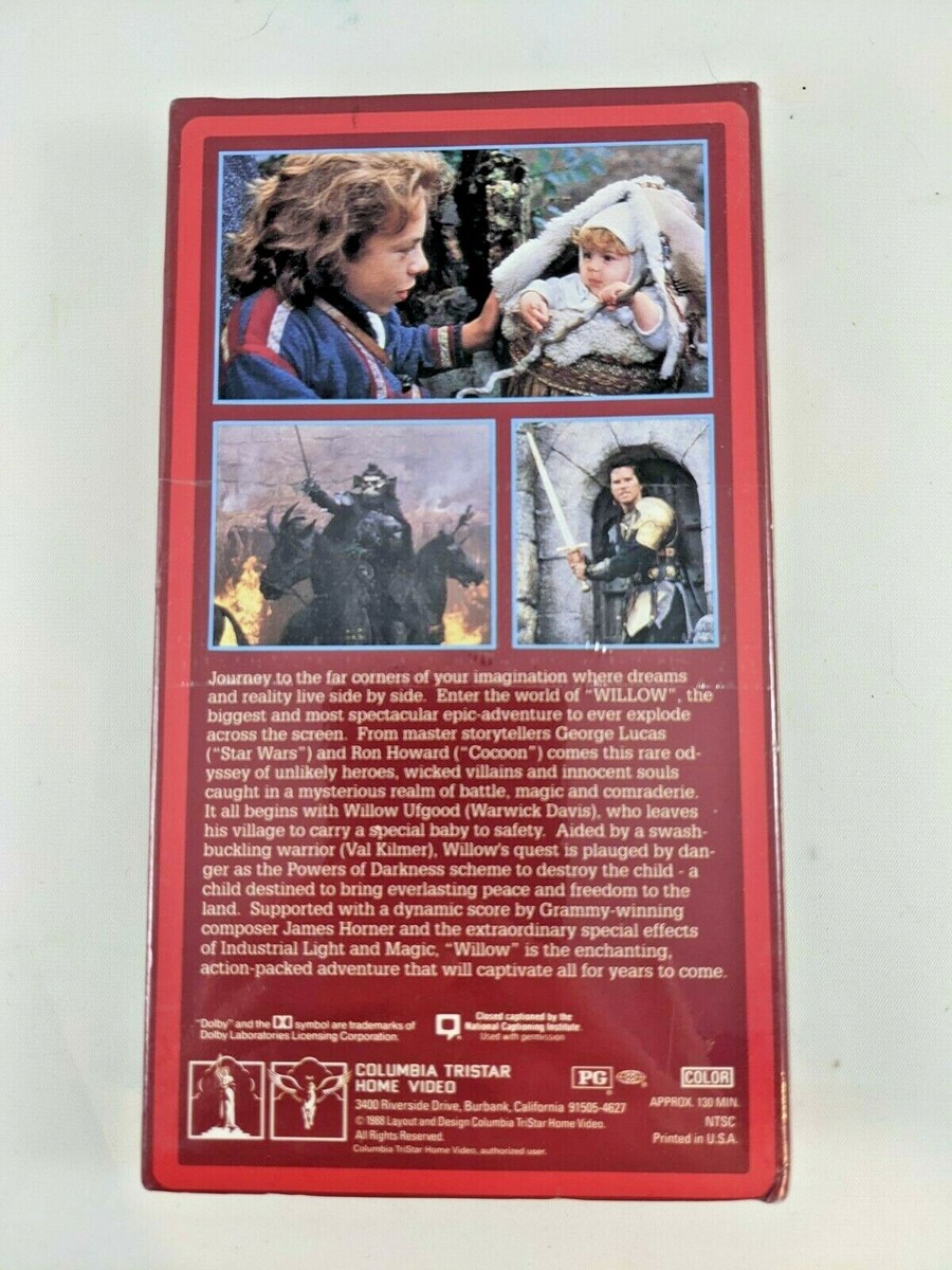 SEALED WILLOW VHS Val Kilmer/Warwick Davis-Ron Howard George Lucas