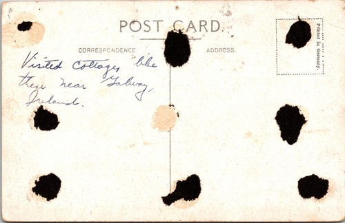 RPPC Cottages & People Claddagh Galway Ireland Real Photo Postcard - Picture 2 of 2