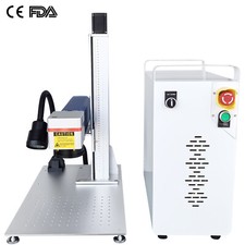 50W Raycus Fiber Laser Marking Machine Metal Laser Engraver Marker Rotary 2 Lens