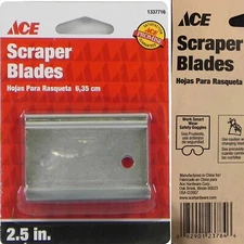 Stainless Steel 2-Edge Scraper Blade Replacement 2.5 Inch Ace Professional