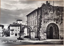 ASCOLI PICENO - ROMAN ARCHES AND PAPAL WALLS antique postcard. 1955