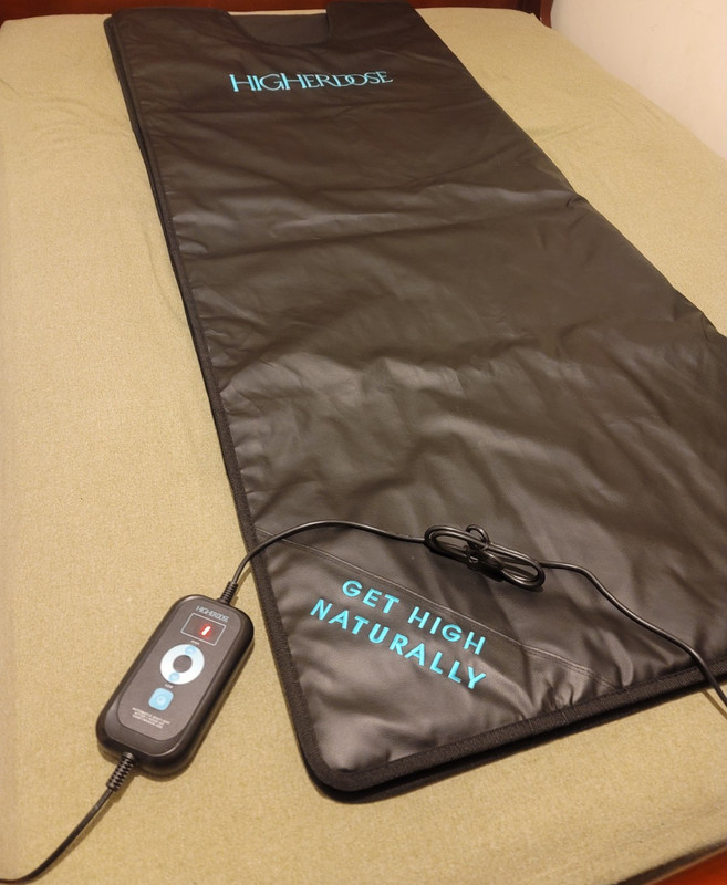 HigherDOSE OWV4 Portable Infrared Sauna Blanket w/ Control Panel, Black Indoor