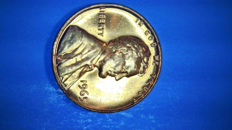 1965 Red Lincoln Cent with Die Cap and DDO Errors Variety Vista 1965 DDO-001 - Image 2 of 4