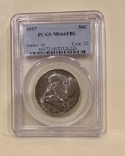 1957-P PCGS MS66 FBL Franklin Half Dollar 50C