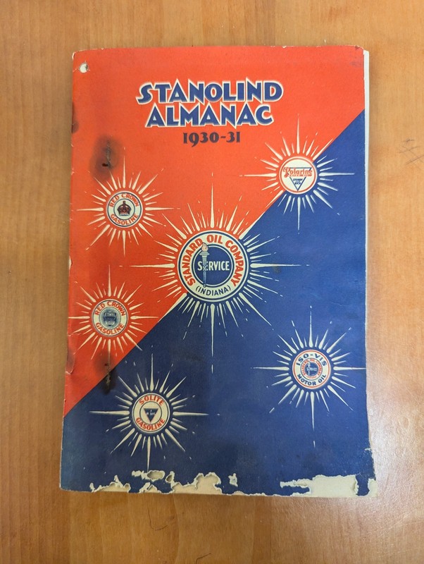 Standard Oil Company Indiana RED CROWN GASOLINE STANOLIND ALMANAC 1930-31