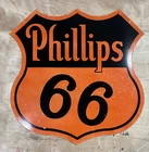 Vintage DSP Phillips 66 Porcelain Enamel Gas & Oil Sign 48x48".