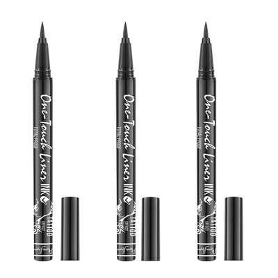 Triple Pack of Vegan-Approved Hypoallergenic Liquid Eyeliner Pens, Tattoo Effect
