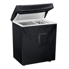 Black Chest Freezer Cover, Luxiv Waterproof 25Wx23Dx34H, Black,Silver