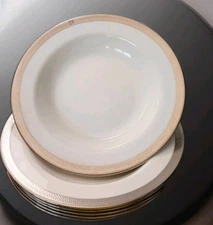 Lauren Ralph Lauren Hewitt  Platinum Rim Soup/Dessert Bowl  Style No#LR002-220